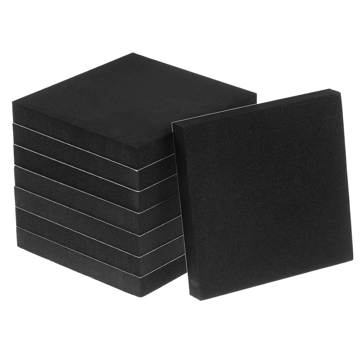 8pcs Adhesive Foam Padding Sheets 1/2 Inch Thick x 4 Inch Long Square EVA Foam Sheet Self Stick Non-Slip Anti Vibration Pads, Anti-Skid Noise