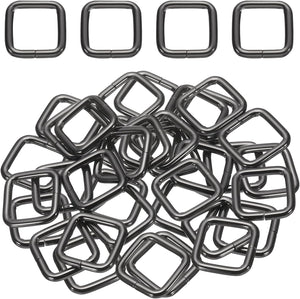 Metal Rectangular Ring Buckles, Square Loop Buckles for Straps Webbing Belt Attachments for Handcrafted Bags