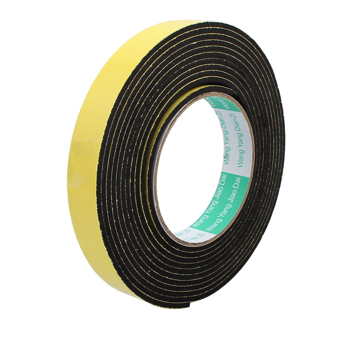 4M 20mm x 3mm Single-Side Adhesive Shockproof Sponge Foam Tape Yellow