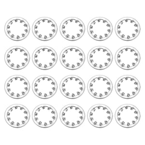 20Pcs 5/8 Internal Tooth Lock Washer, 304 Stainless Steel Multi-Tooth Star Washer Locking Fastener, Silver Tone