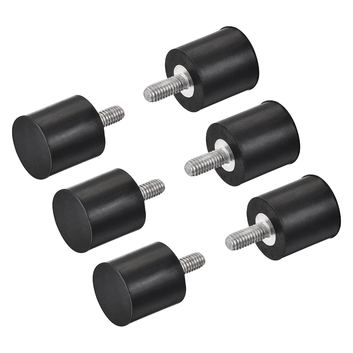 M4 Rubber Mounts, 6pcs Male Thread Vibration Isolator Shock Absorber, for Garage Motor Air Compressor Car Boat Bobbins, D15mmxH15mm