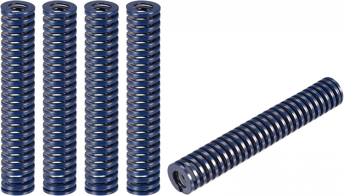 3D Printer Die Spring, 5pcs 16mm OD 90mm Long Spiral Stamping Light Load Compression Mould Die Springs for 3D Printer Electric Part, Blue