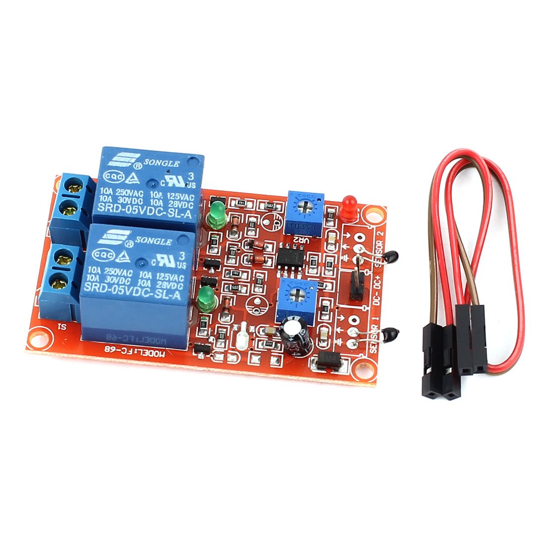 DC 5V 2-Channel High Low Temperature Thermal Sensor Relay Module