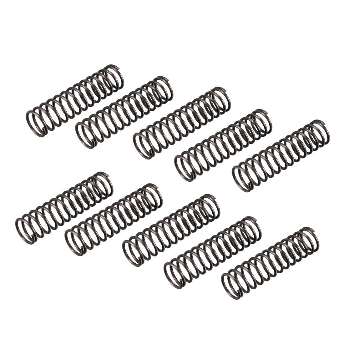 Compression Spring - 1.2mm Wire Dia, 12mm OD, 45mm Free Length Spring Steel Extension Spring,Black,10Pcs