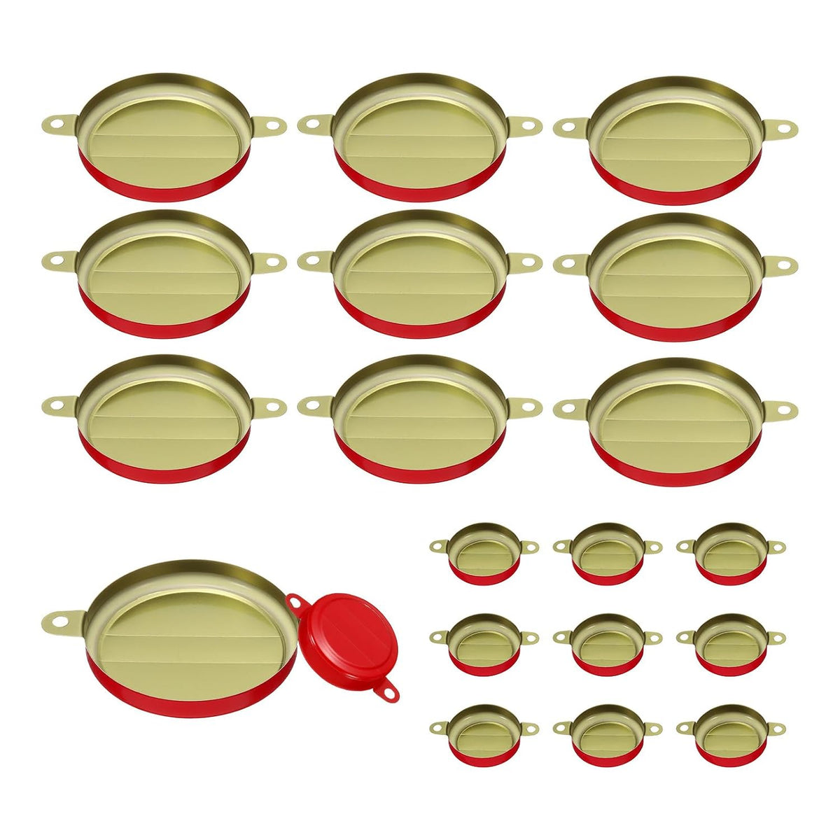 10Sets Bung Caps, Drum Bung Plug, Galvanized Bung Plug, Red Bung Caps with Silicone Seals Rings for 55 Gallon Drum, Oil Drum, Gas Tank and Fuel Tank