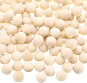 150 Pcs Wooden Round Balls 1/2" (12mm) Unfinished Small Wood Balls, Natural Wood Spheres for Crafts, Arts and DIY Project