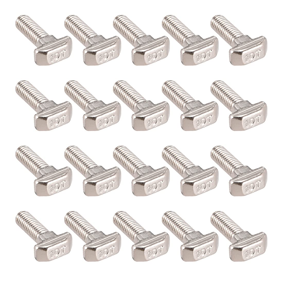 M8x25mm T-Slot Drop-in Stud Sliding Screw Bolt Carbon Steel 20pcs for 40 Series European Standard Aluminum Profile