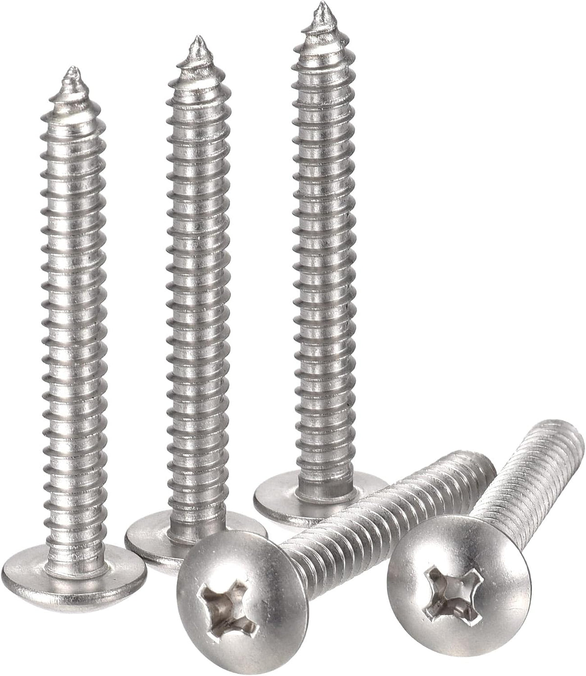 Phillips Head Self Tapping Screws, #14 x 2 304 Stainless Steel Wood Sheet Metal Screw 10pcs