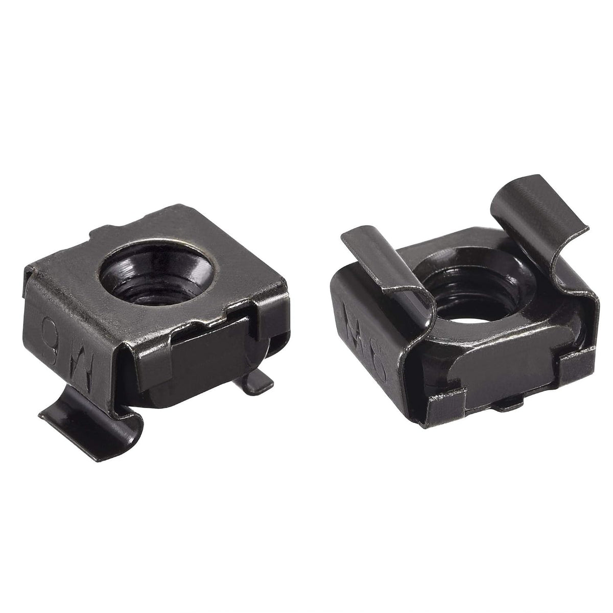 Snap-in Cage Nuts - M6 x 1mm Carbon Steel Metric Nut for Server Shelve Cabinet 25pcs