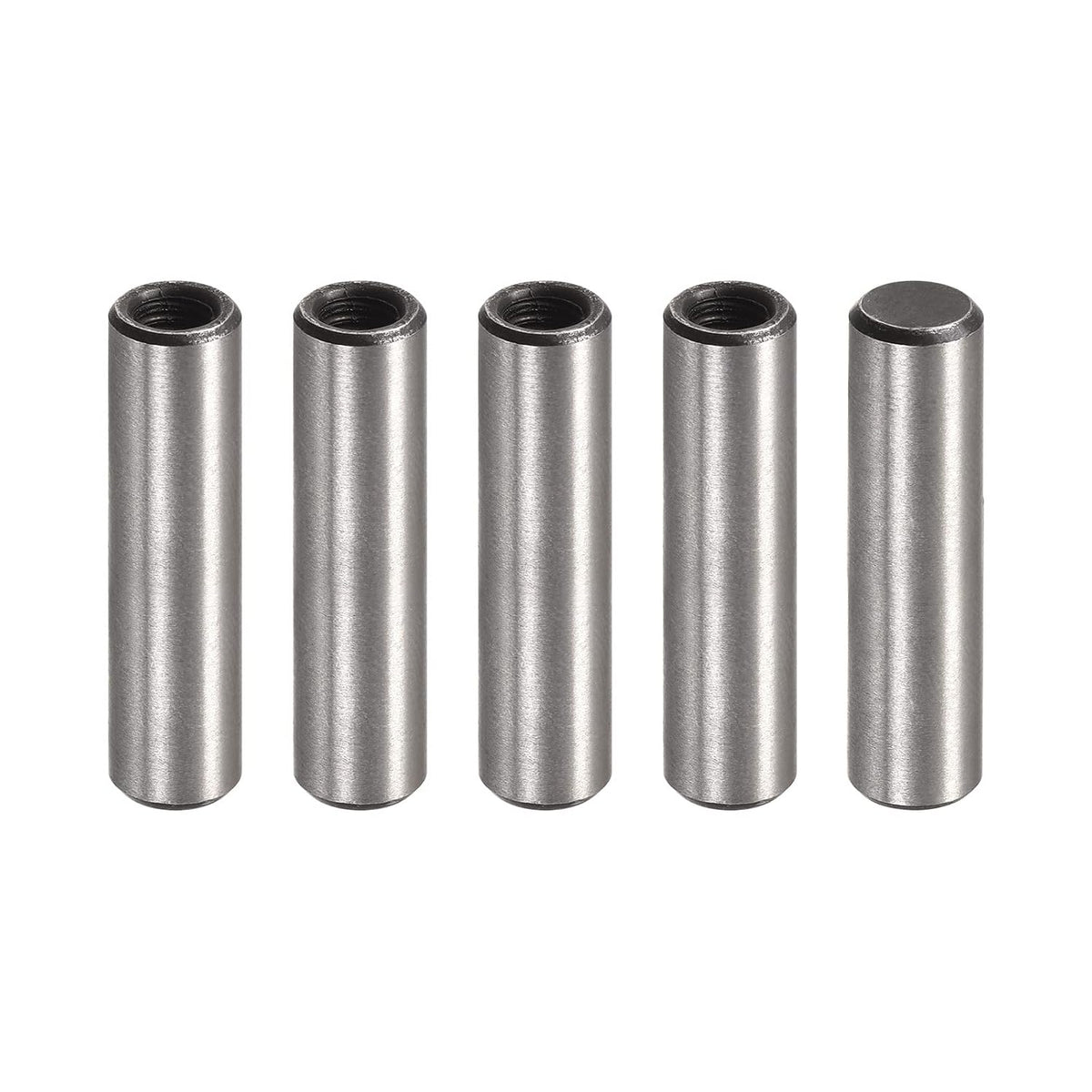 M5 Internal Thread Dowel Pin 5pcs 8x30mm Chamfering Flat Carbon Steel Cylindrical Pin Bed Bookshelf Metal Devices Industrial Pins