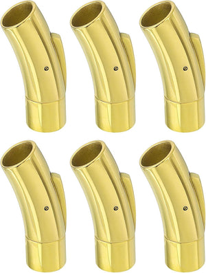 Leather Cord End Clasp, 6Pcs 7mm Hole Column Clasps Connectors, Stainless Steel Clasps Closures Leather Cord Buckle for Making DIY Supplies Crafts, Gold (30mm)