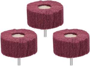 Abrasive Wheels 3.2 x 1.6 Inch Buffing Polishing Wheels with 1/4 Inch Shank 3pcs