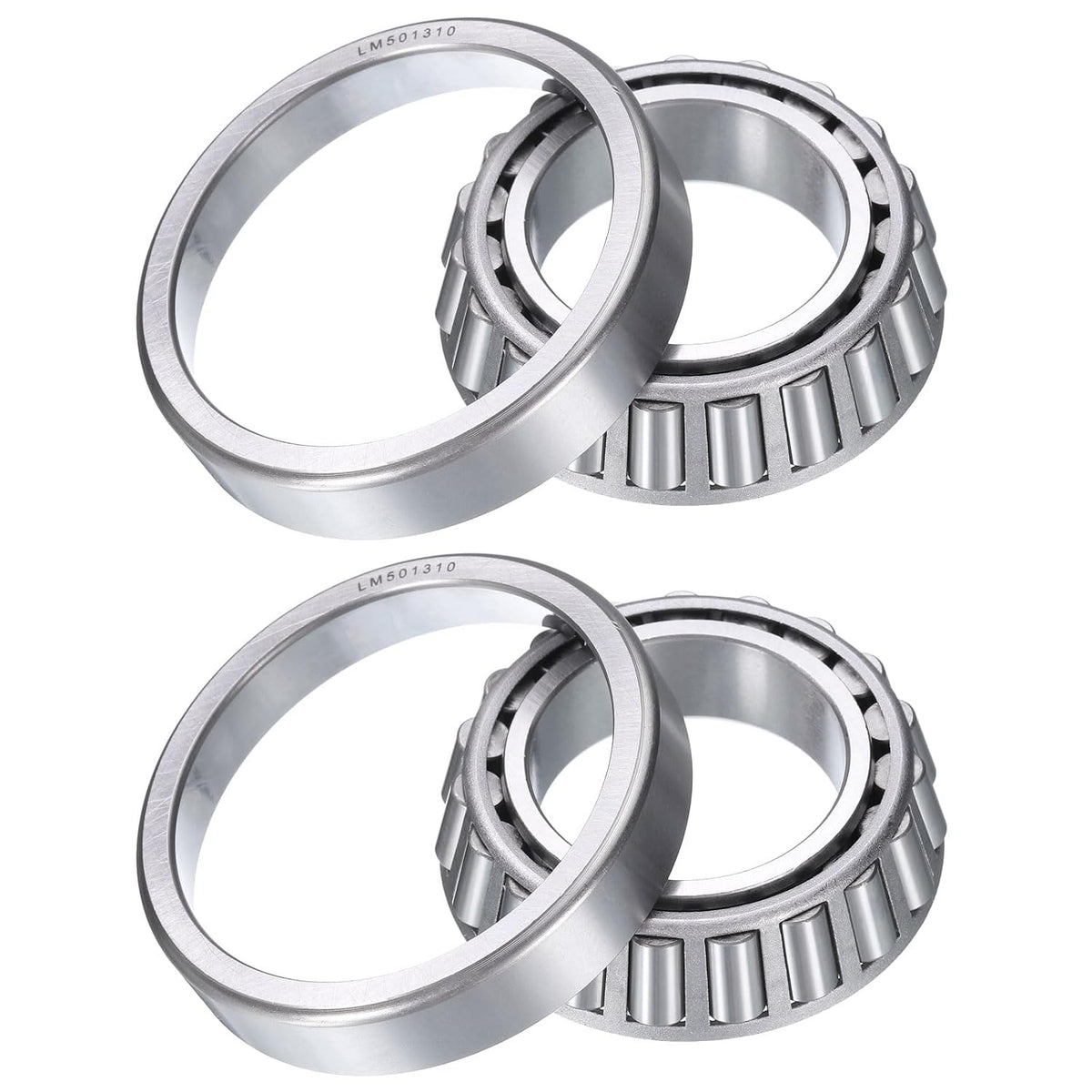 2pcs LM501349/LM501310 Tapered Roller Bearing Cone and Cup, 1.625" Bore x 2.891" OD x 0.77" Thick, Chrome Steel, ABEC-3