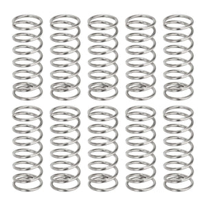 10Pcs Compression Springs, 0.9mm Wire Diameter x 9mm OD x 25mm Length 304 Stainless Steel Extension Spring Ballpoint Pen Pressure Springs for Shop Home Repairs, Silver