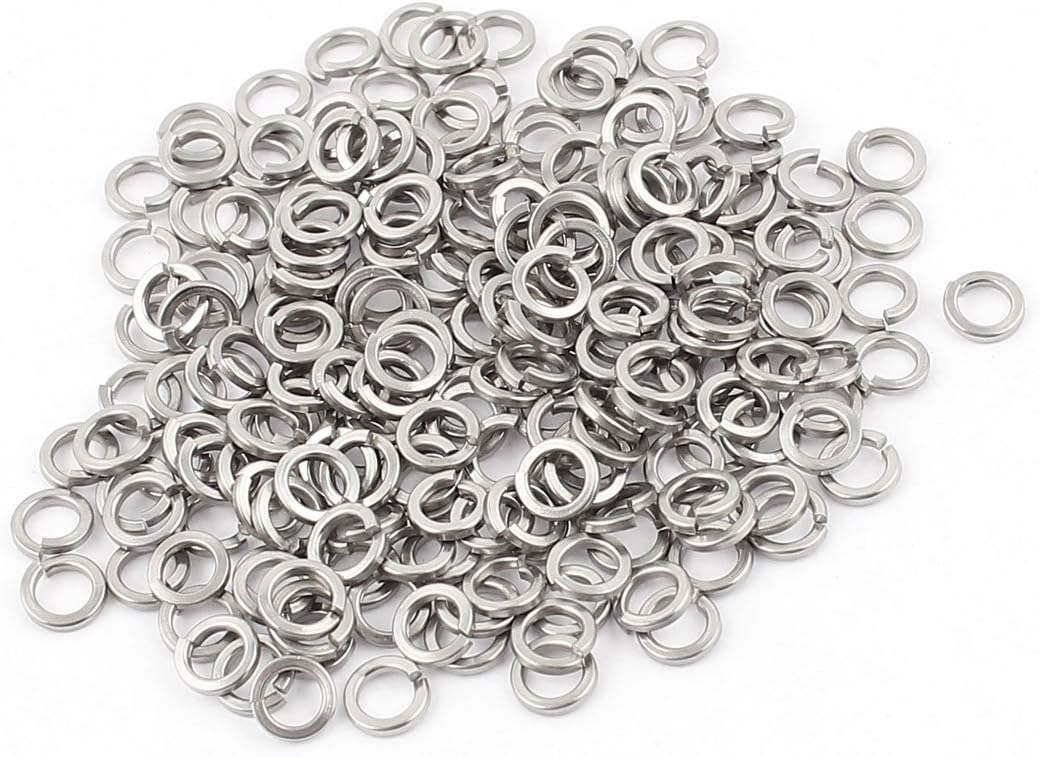 200pcs 304 Stainless Steel M3 Split Lock Spring Washers Pad Gasket