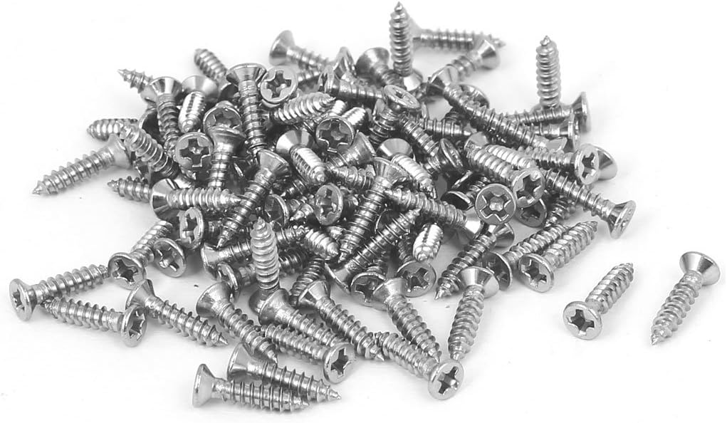 M2.2 x 9.5mm 304 Stainless Steel Phillips Self Tapping Screws Fasteners 100 Pcs