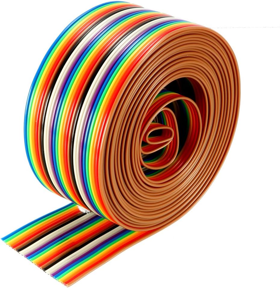Flat Ribbon Cable 26P Rainbow IDC Wire 1.27mm Pitch 3 Meters Long
