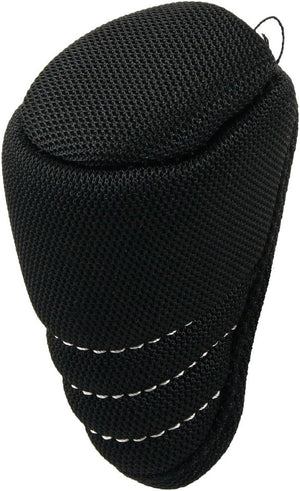 Black Zipper Closure Gear Shift Knob Cover for Auto Car