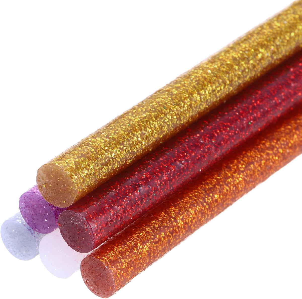 6pcs Glitter Hot Glue Sticks 4 inch x 0.28 inch Large Glue Sticks, 100 x 7mm 6 Color