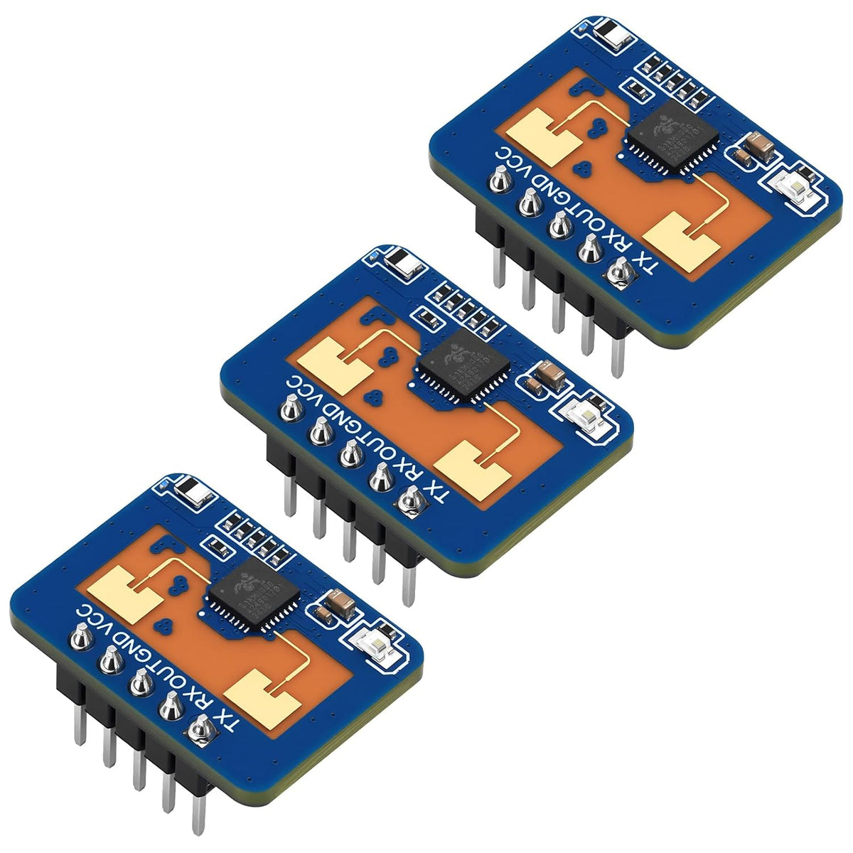 3 Pcs LD2410C mmWave Human Presence Sensor Module HLK-LD2410 mmWave Sensor with UART/GPIO Output 6M Range 60° Angle Millimeter Wave Presence Radar Detection for IoT Smart Home Automation