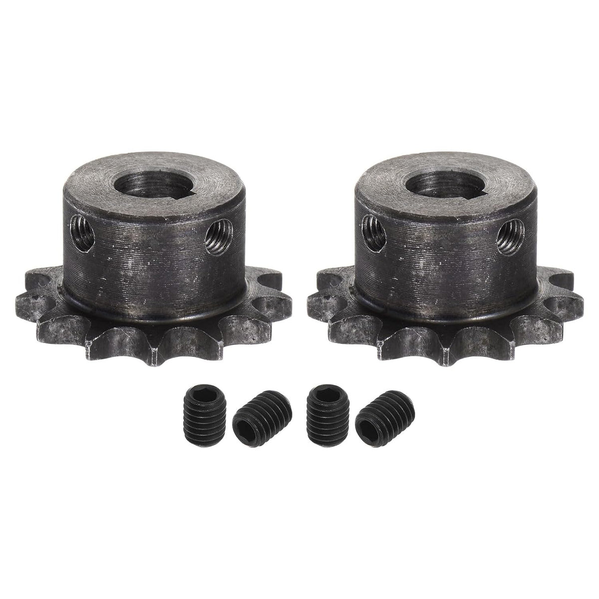 2pcs ISO/DIN 06B-1 Roller Chain Sprocket B Type 12mm Bore, 3/8" Pitch, A3-Steel Single Strand Roller Sprocket Hardened 13 Tooth