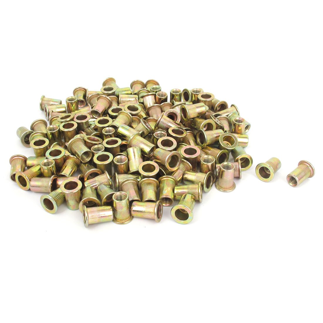 300 Pcs M6x15mm Knurled Body Blind Rivet Nut Threaded Insert Nutserts
