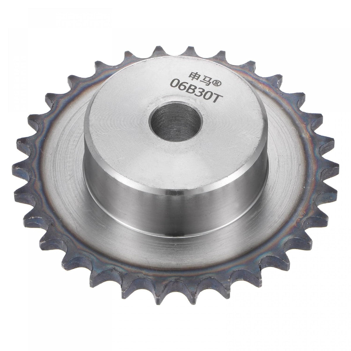 30 Teeth Sprocket Type B Single Strand 3/8" Pitch, 14mm Bore A3 Carbon Steel for ISO 06B