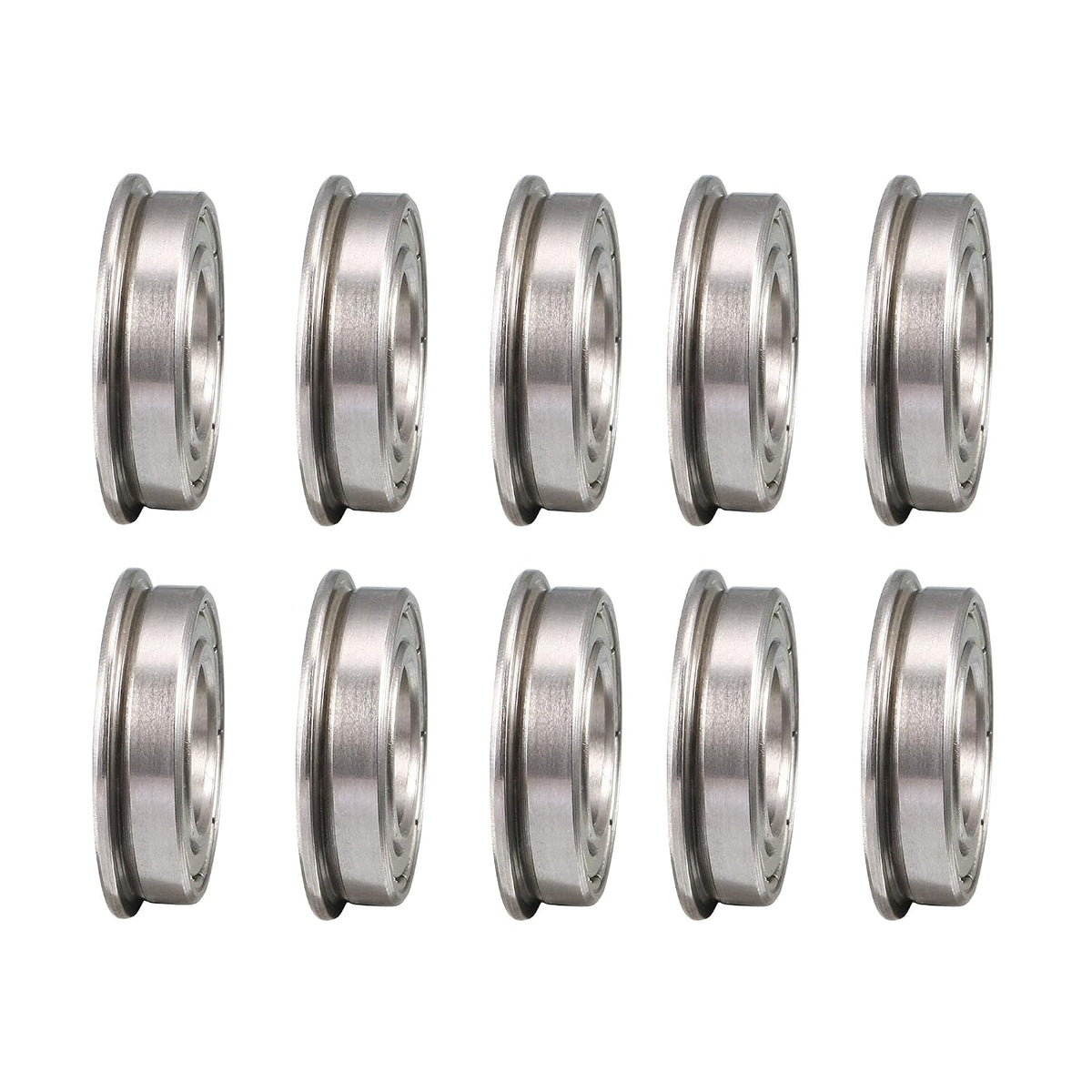 F6800zz Flanged Ball Bearing 10x19x5mm Double Shielded ABEC-3 Chrome Steel Bearings 10pcs