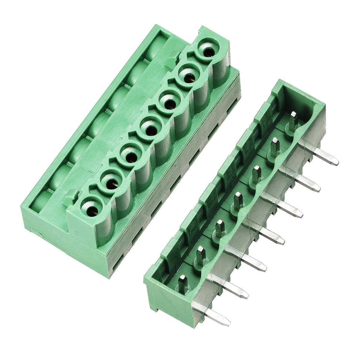 7-Pin 5.08mm Pitch Right Angle PCB Screw Terminal Block Connector 5 Sets