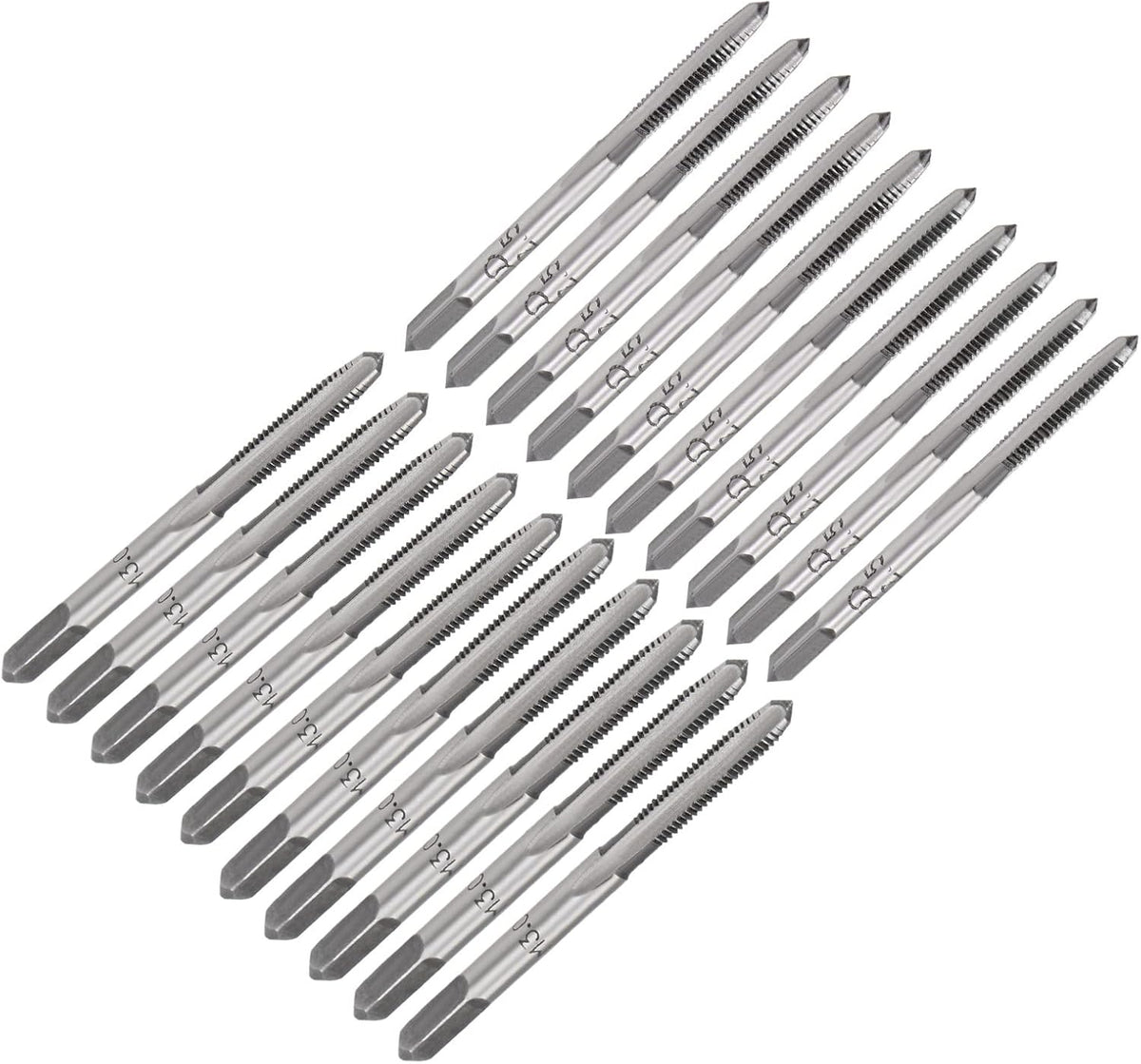 Metric Hand Tap Set M2.5 & M3 Thread 3 Straight Flutes H2 High Speed Steel 10 Pairs