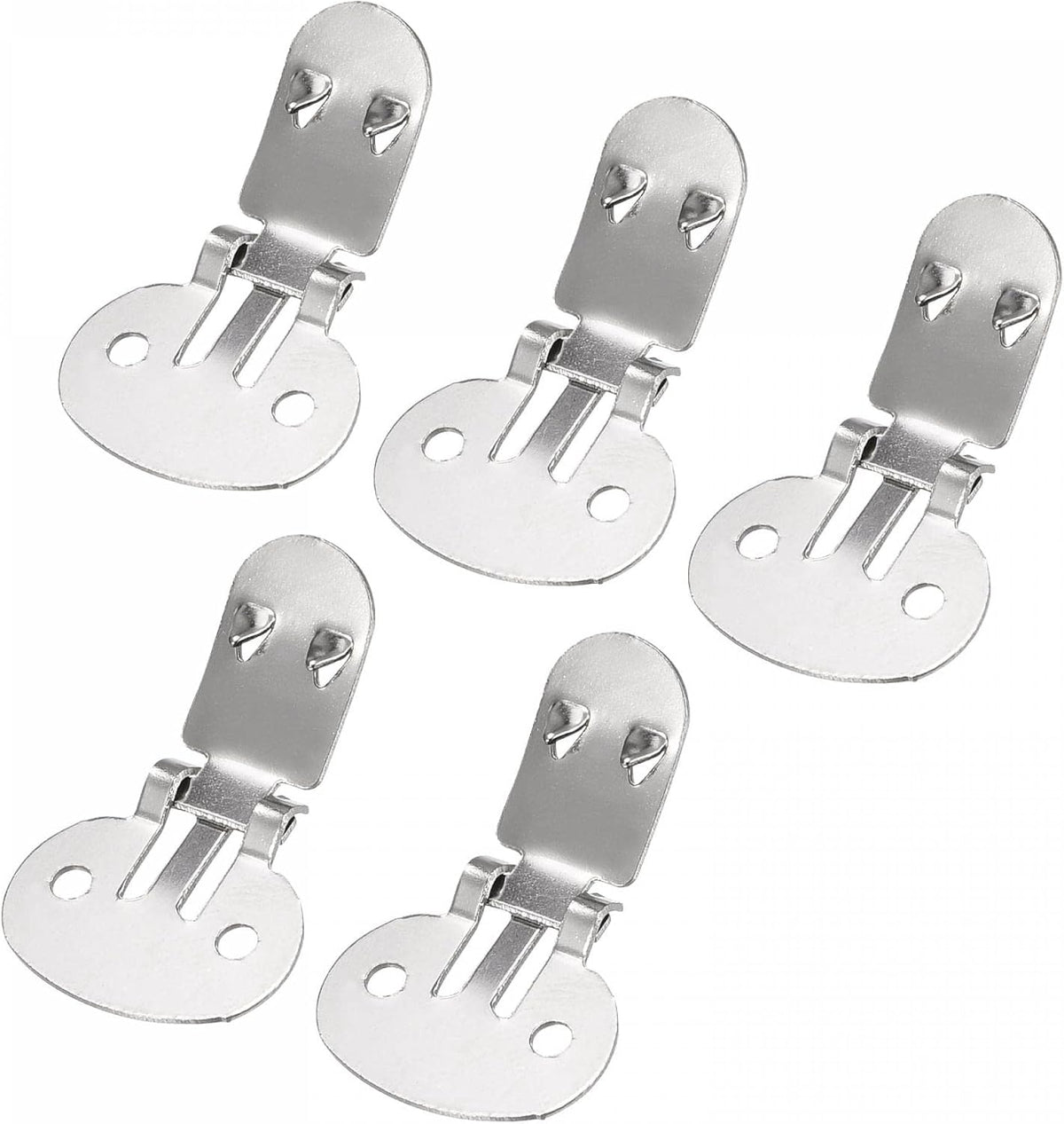 LinkMejor Blank Shoe Clips 32mm x 19.5mm Stainless Steel for DIY Crafts Silver Tone 20 Pcs