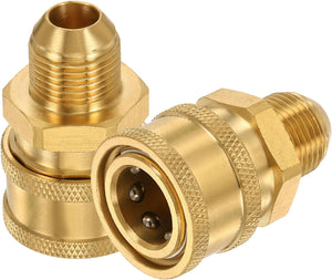 2Pcs Pressure Washer Adapter, 3/8" Female Quick Plug to G3/8" Male Quick Connect Fittings Brass Convex Mouth Swivel Adapter for Pressure Power Washers Hose