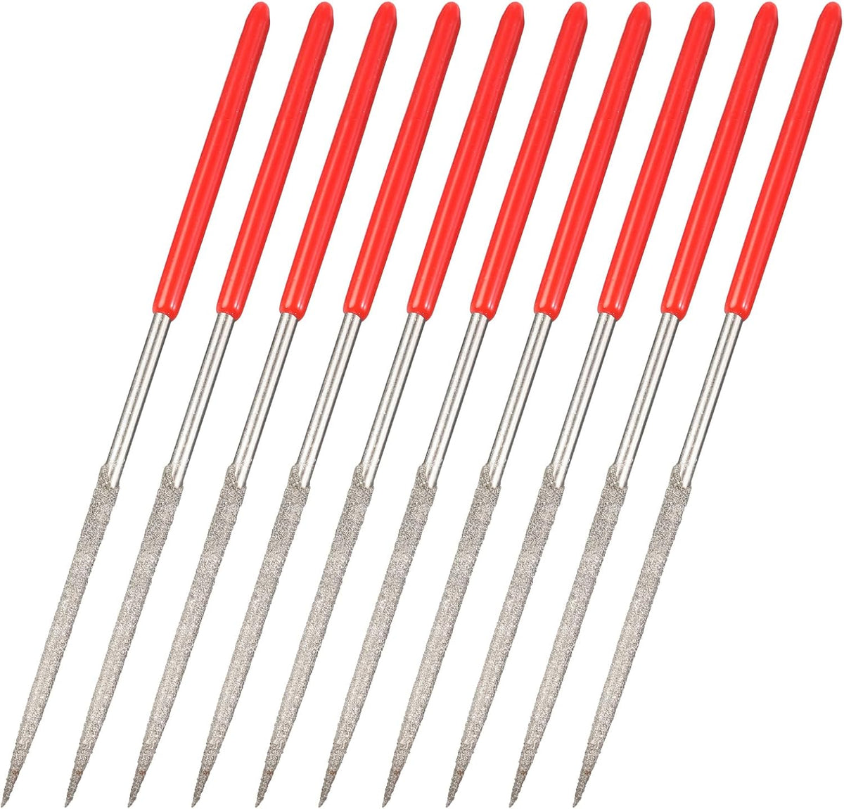 3mm x 140mm Lapidary Jeweler Round Tail Diamond Needle Files 10 Pcs