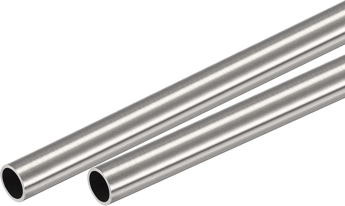 304 Stainless Steel Round Tube 11mm OD 1mm Wall Thickness 250mm Length 2 Pcs