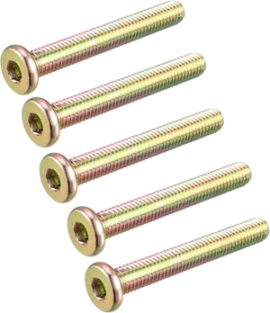 M6 x 45mm Threaded 1mm Pitch Hex Socket Head Cap Screws Bolts 5 Pcs
