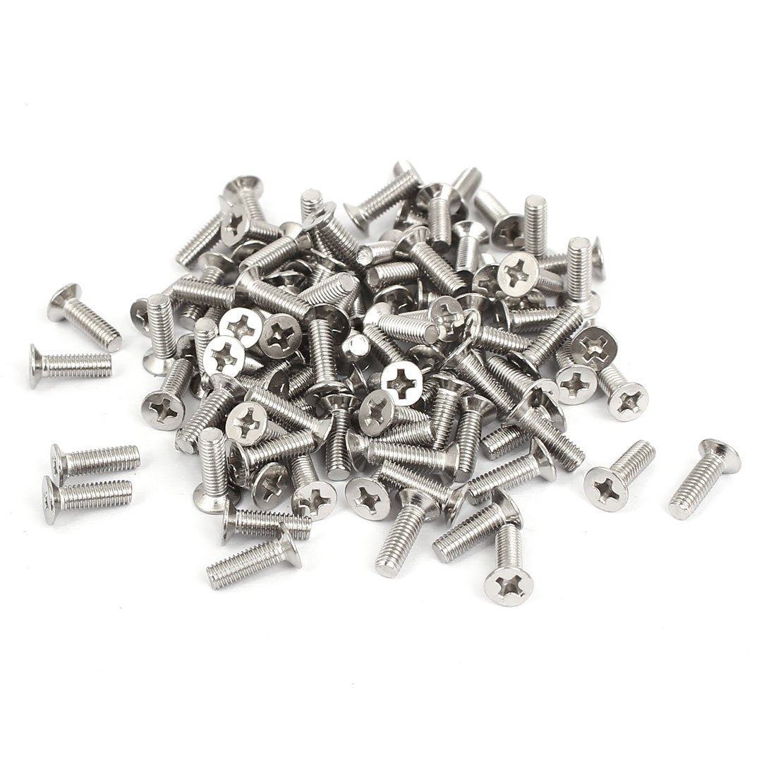 a15121600ux0607 M3x10mm Countersunk Flat Head Phillips Screw Bolts (Pack of 100)