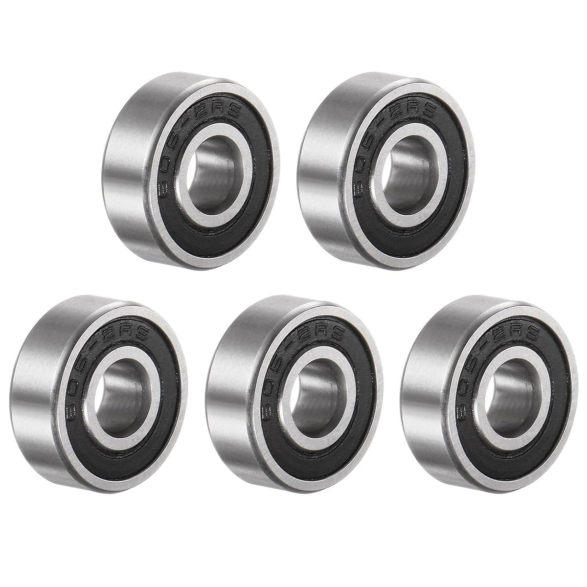 605-2RS Deep Groove Ball Bearings 5mm Bore 14mm OD 5mm Thick Chrome Steel ABEC5 Accuracy Z3 Noise Level 5pcs