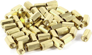 50 Pcs Hex Hexagon Female Nut Brass Standoff Spacer M4x10 M4 10mm