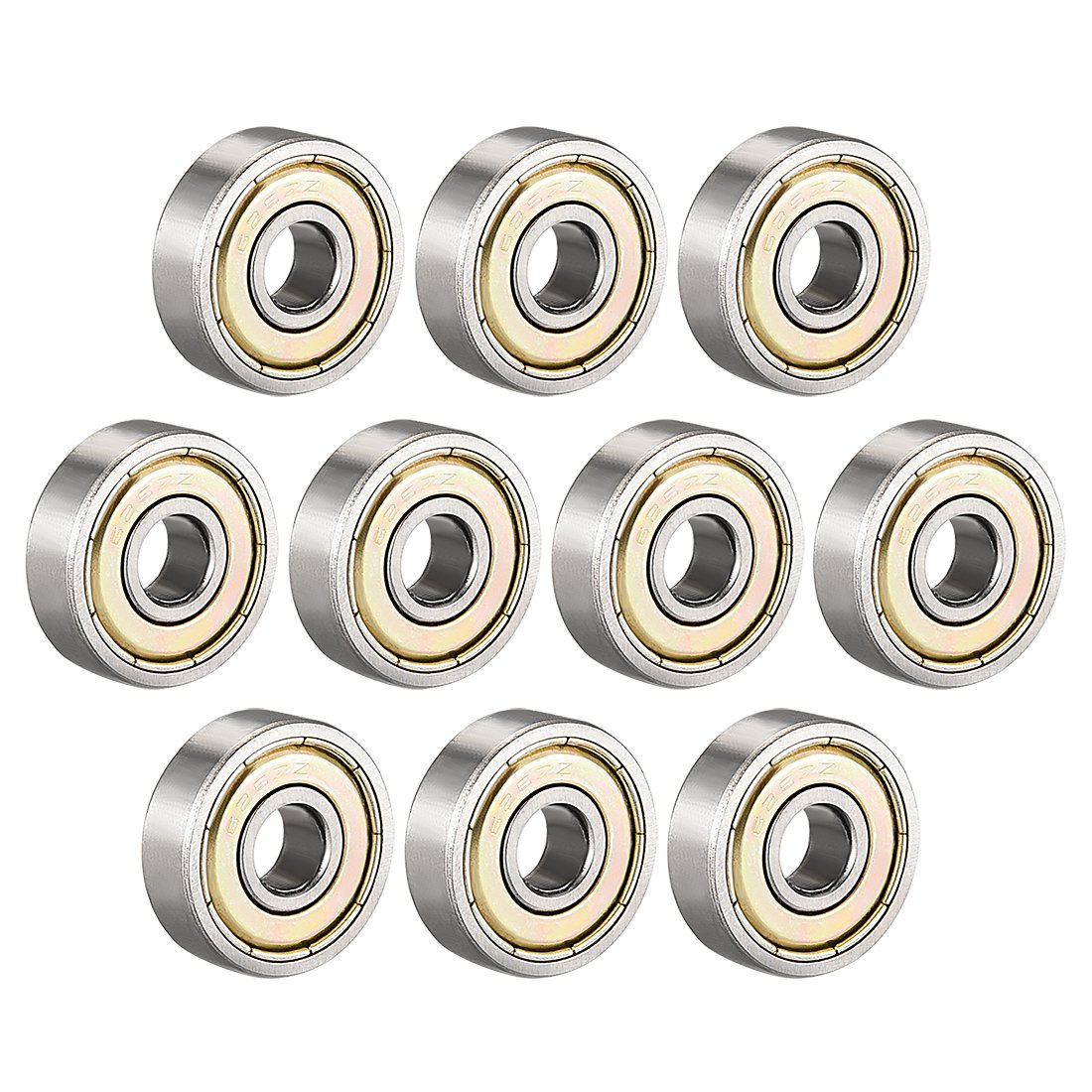 626ZZ Ball Bearing 6mm x 19mm x 6mm Double Shielded 626-2Z 80026 Deep Groove Bearings, Carbon Steel (Pack of 10)