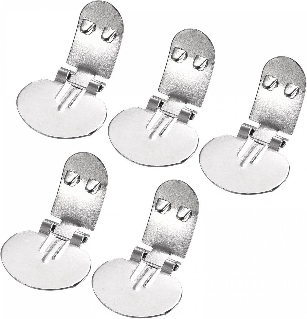 LinkMejor Blank Shoe Clips 30mm x 19.5mm Iron for DIY Crafts Decoration Silver Tone 20 Pcs