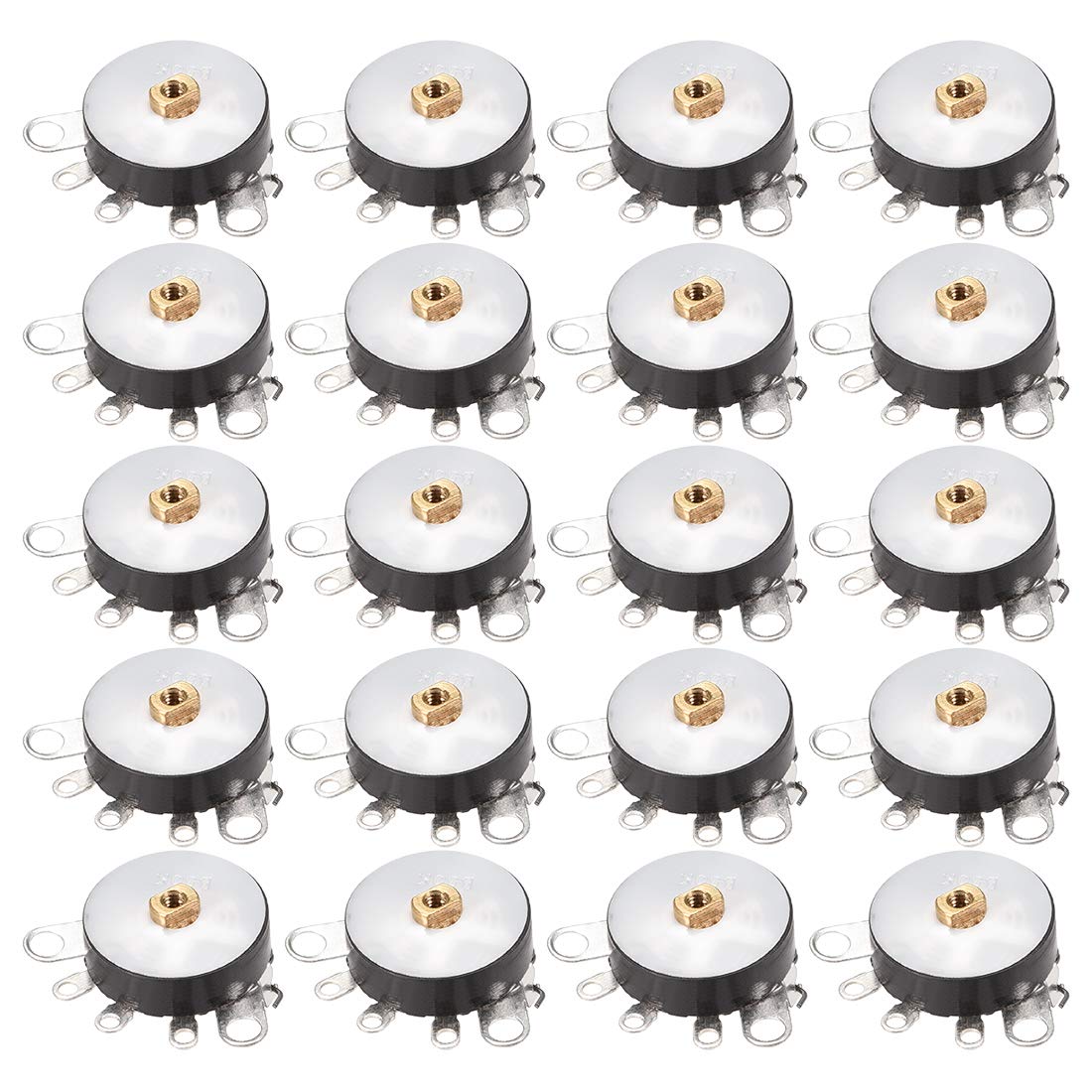 Wheel Potentiometer with Switch B50K Ohm Variable Resistors Single Turn Rotary Carbon Film Taper RV12MM 20pcs