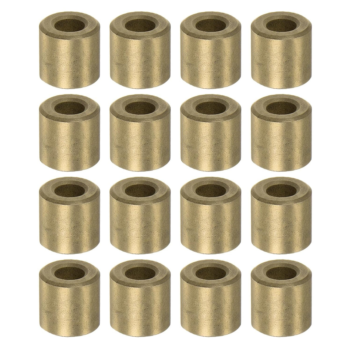 12pcs Sleeve (Plain) Bearings 4mm Bore x 8mm OD x 8mm Length, Self-Lubricating Sintered Bronze Bushings