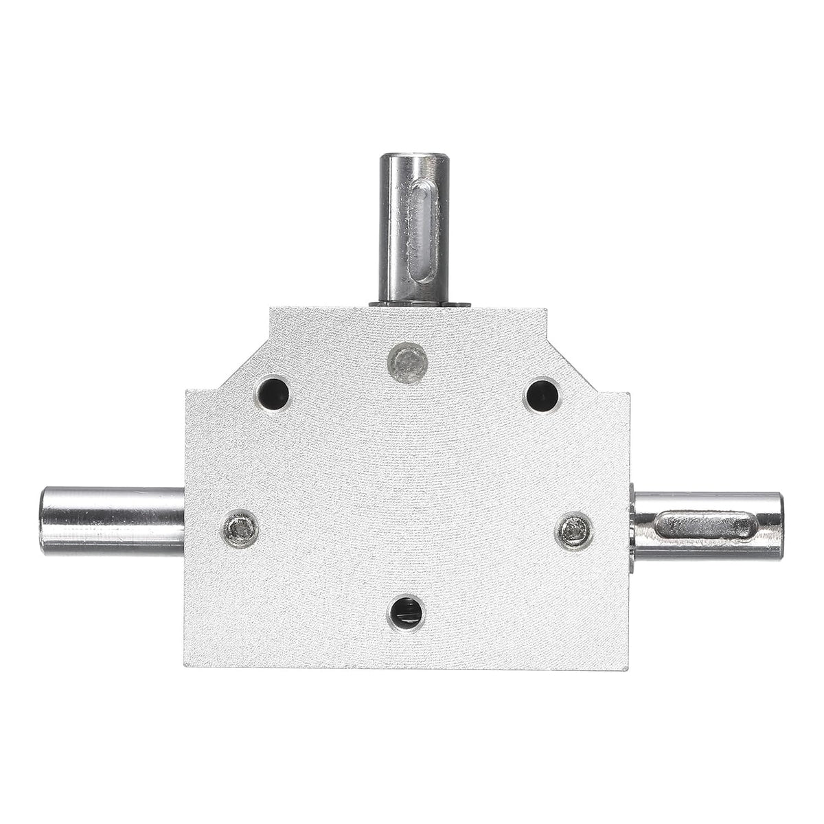 Tapered Bevel Gear Box 1:1 Triple Short Output Shaft 8mm Shaft, Right Angle Drive Steering Gear Device for Simple Mechanical DIY Module (Bore with Keyway)