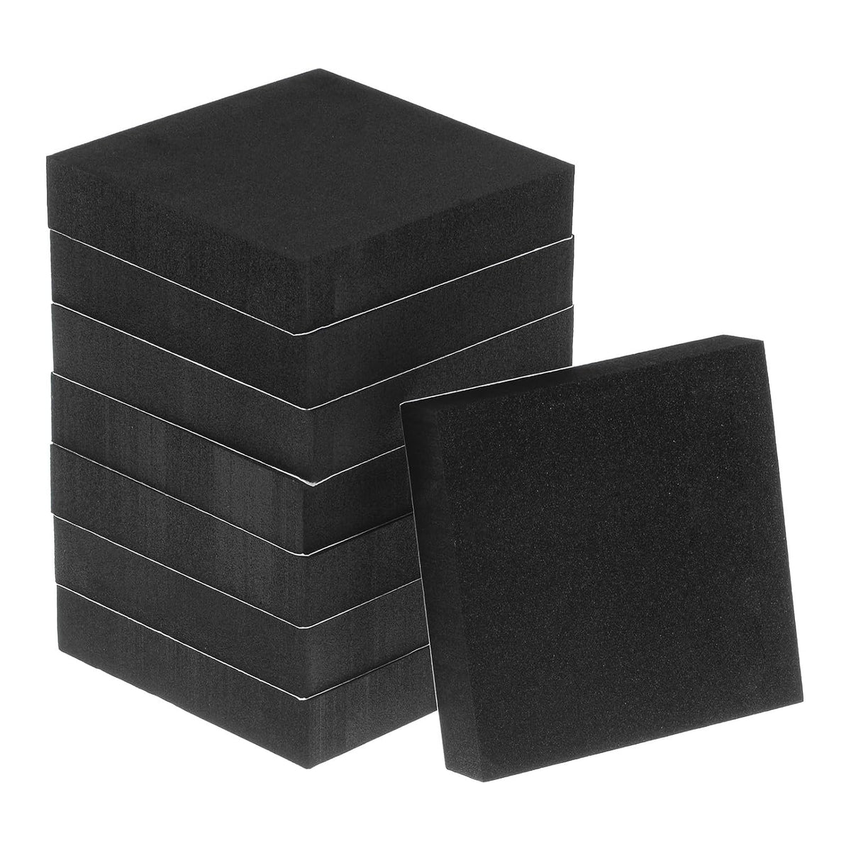 8pcs Adhesive Foam Padding Sheets 3/4 Inch Thick x 4 Inch Long Square EVA Foam Sheet Self Stick Non-Slip Anti Vibration Pads, Anti-Skid Noise