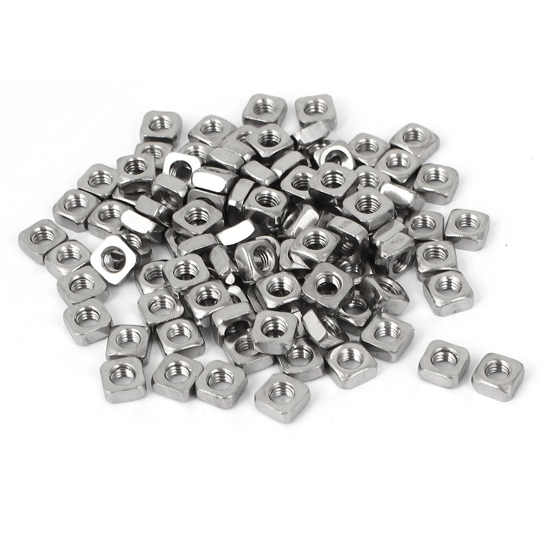 Square Nuts,M4x7mmx3mm 304 Stainless Steel Square Machine Screw Nuts 100pcs