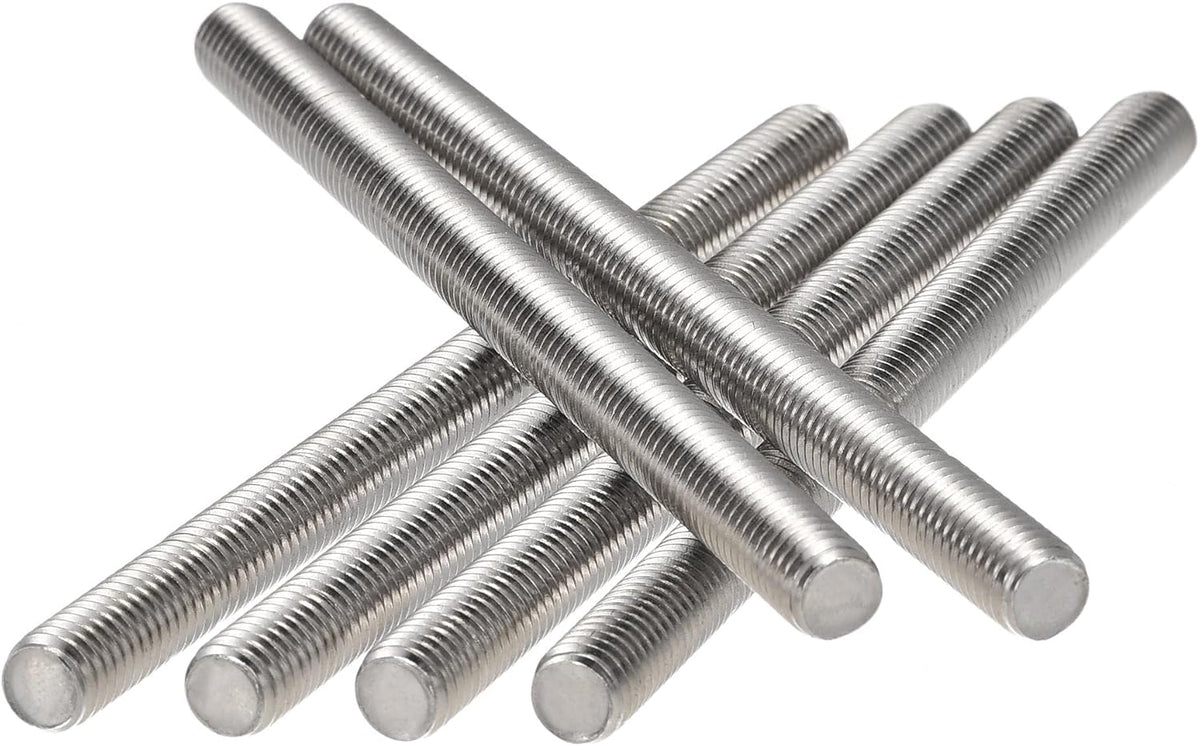 6Pcs M8 x 120mm Fully Threaded Rod 304 Stainless Steel Right Hand Threads