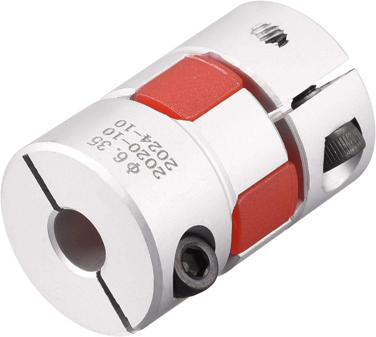 6mm to 6.35mm Bore L31xD20 Flexible Coupling Jaw Coupler Shaft Joint for Servo Motor