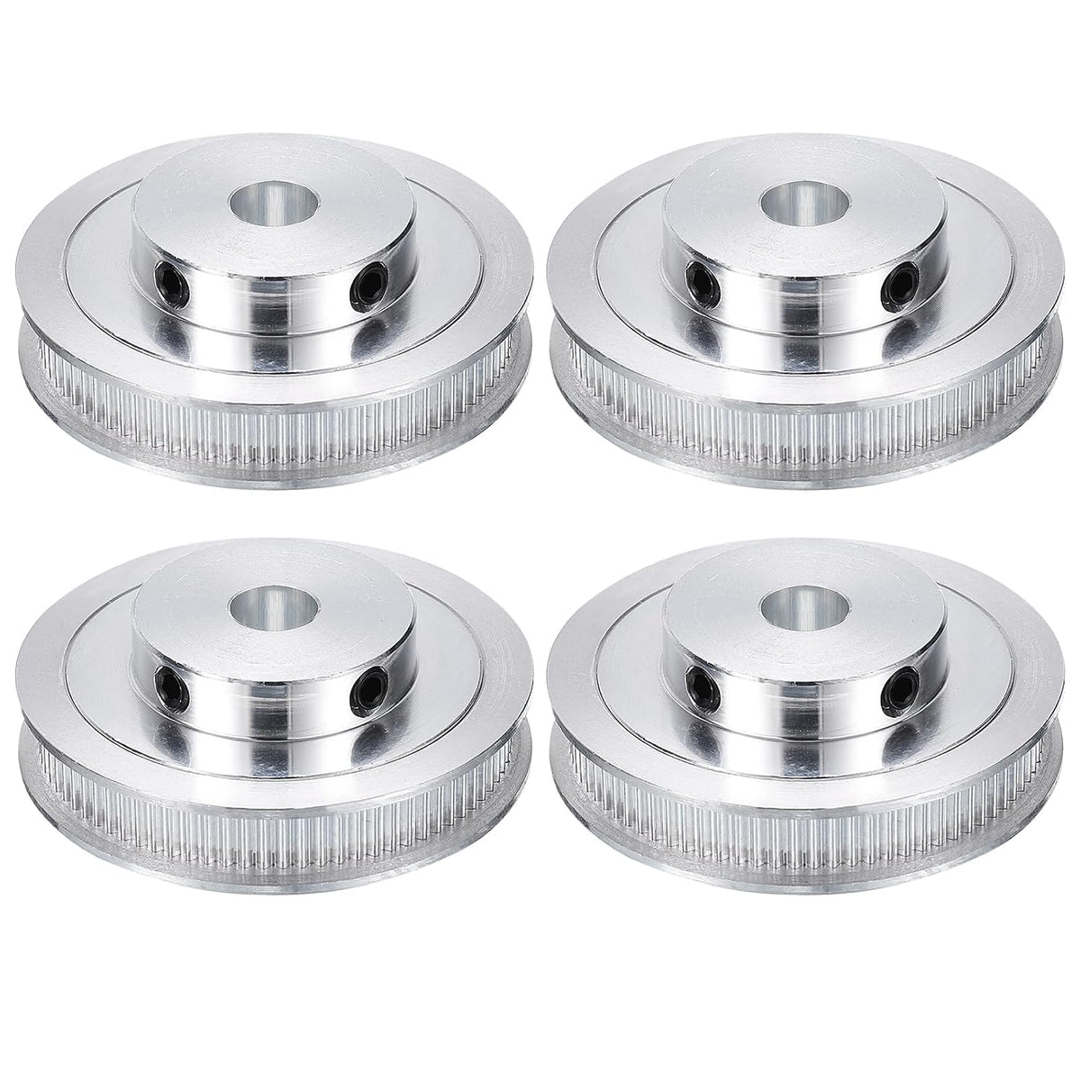 4pcs GT-2 Pulley Synchronous Wheel 80 Teeth 10mm Bore, Fit with 6mm Width Belt, Aluminum Alloy Timing Pulley Wheel for 3D Printer, CNC Machine