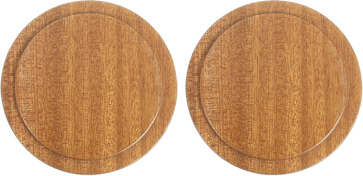 2PCs Wooden Bamboo Lid - 3.07 Inch Coffee Mug Lids, Tea Cup & Glass Cover, Sealed Lids