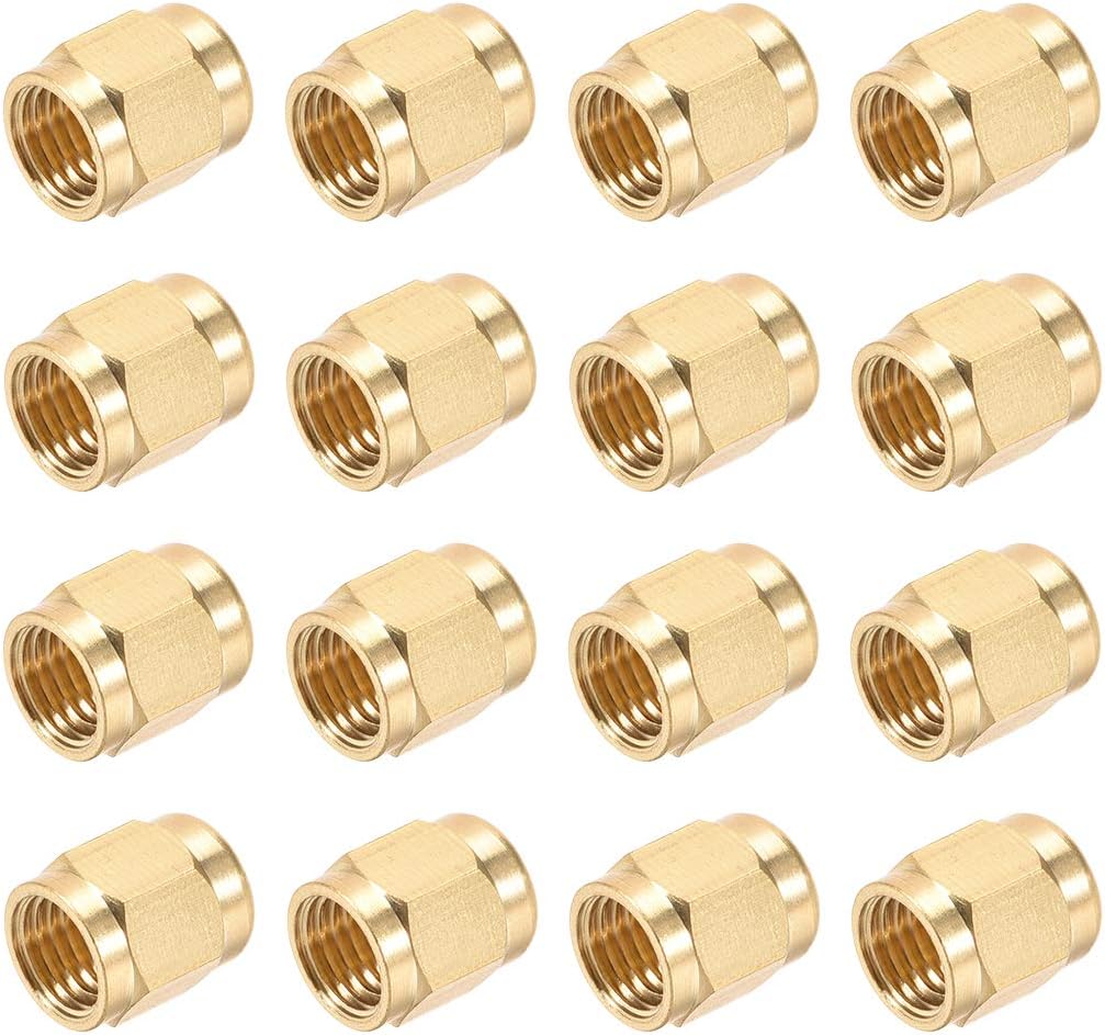 Brass Tubing Nut Tube Fitting Compression Insert Hydraulic Nuts M8x4mm 16pcs